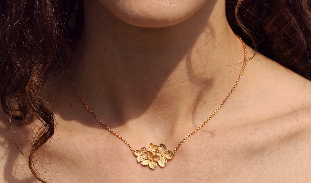 Collier Inflorescence d’Hortensia