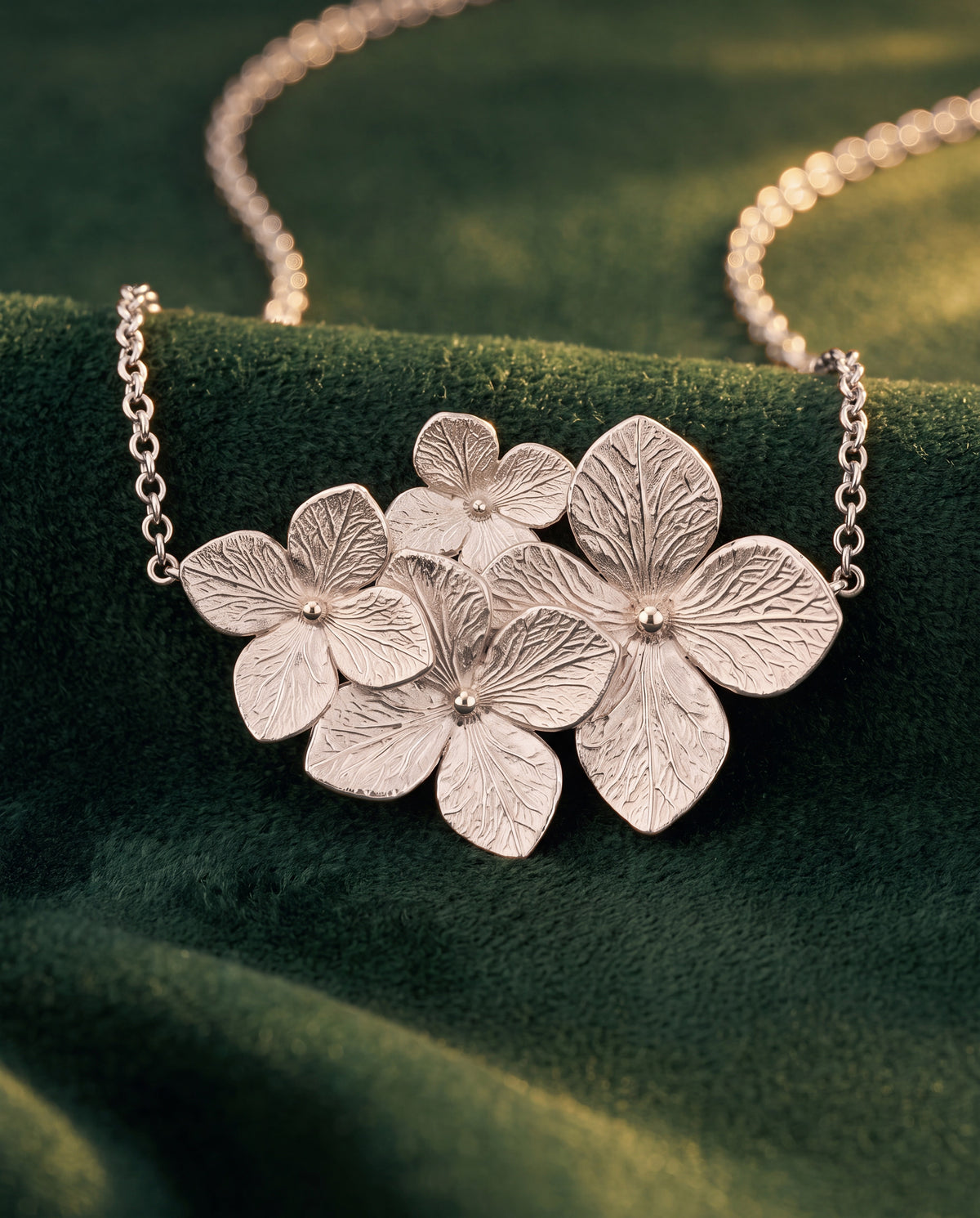 Collier Inflorescence d’Hortensia