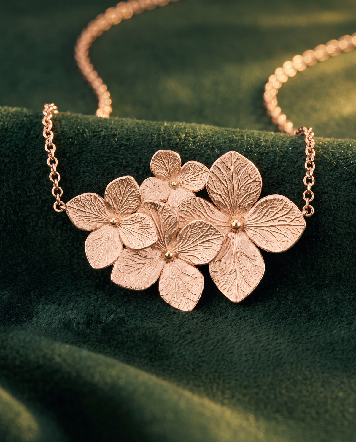 Collier Inflorescence d’Hortensia