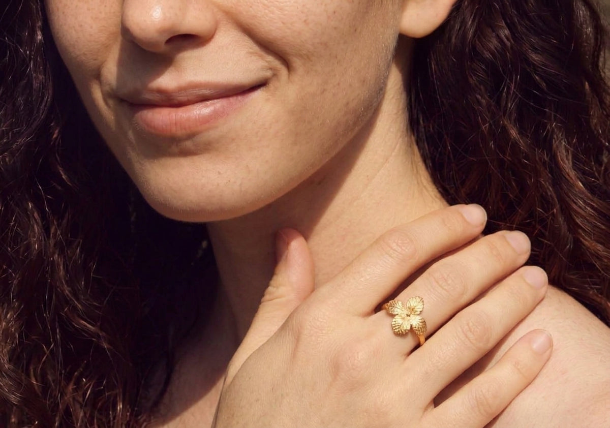 Bague douce hortensia
